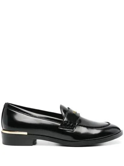 Guess Usa Shatha Leather Loafers In Black