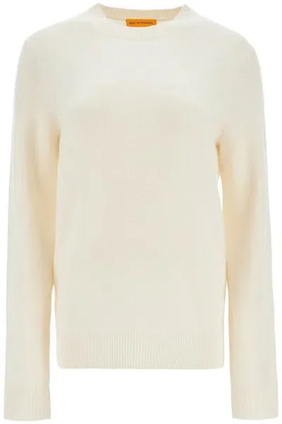 Guest In Residence Cashmere Crewneck Pullover In White