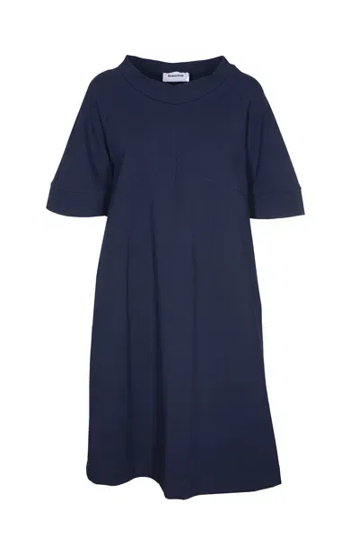 Hache Oversized Dress In Blue