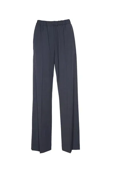 Hache Ribbed Waist Trousers In Blue