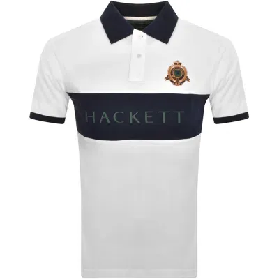 Hackett Panel Polo T Shirt White