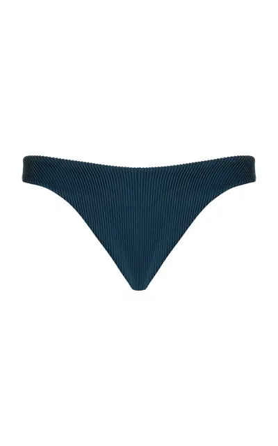 Haight Agatha Ribbed Bikini Top In Blue