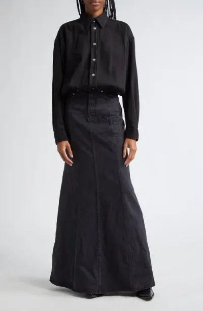 Haikure Jos Denim Maxi Dress In Black