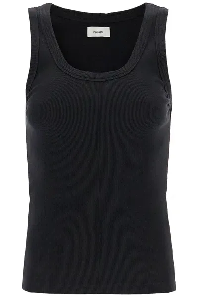 Haikure Ribbed Sleeveless Top With In Black