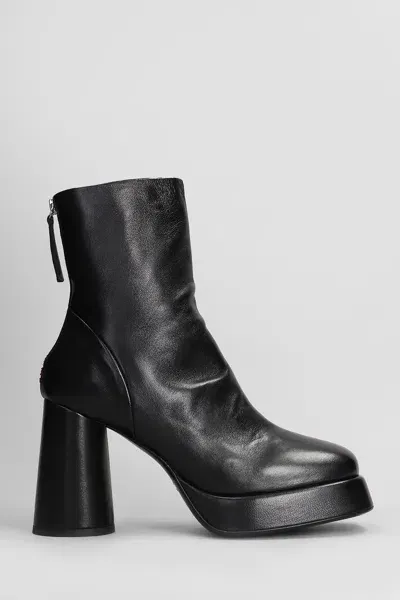 Halmanera Baron High Heels Boots In Black Leather