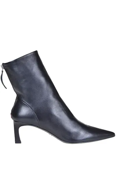 Halmanera Nappa Leather Ankle Boots In Black