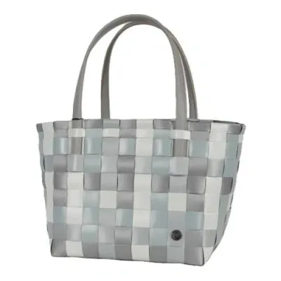 Handed By Color Block Recycled Tote Bag In Gray