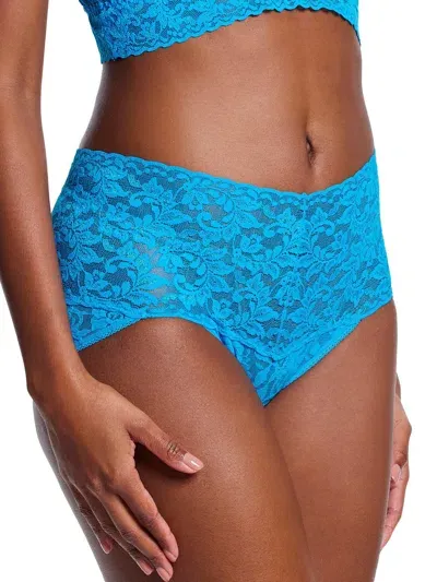 Hanky Panky Retro Lace V-kini In Blue