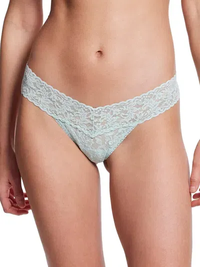 Hanky Panky Signature Lace Low Rise Thong In Blue