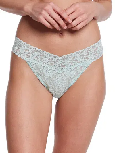 Hanky Panky Signature Lace Original Rise Thong In Blue