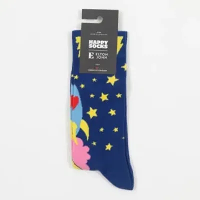 Happy Socks Elton John Rocket Man Socks In Dark Blue