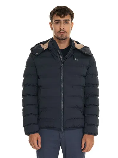 Harmont & Blaine Short Down Jacket In Blue