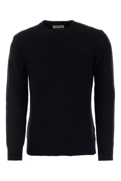 Harmony Paris Wulf Crewneck Ribbed Jumper In Navy