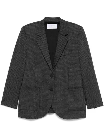 Harris Wharf London Dogtooth Blazer In Black