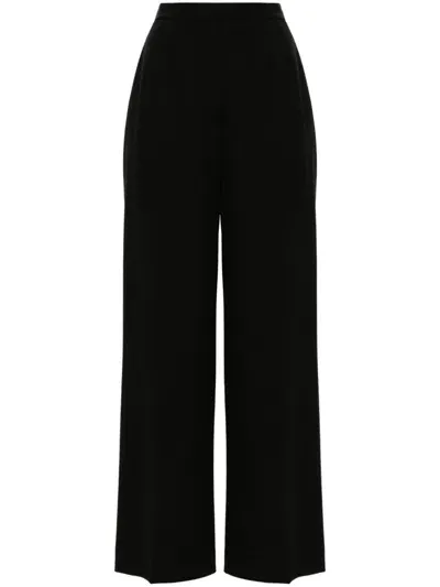 Harris Wharf London Flannel Palazzo Pants In Black