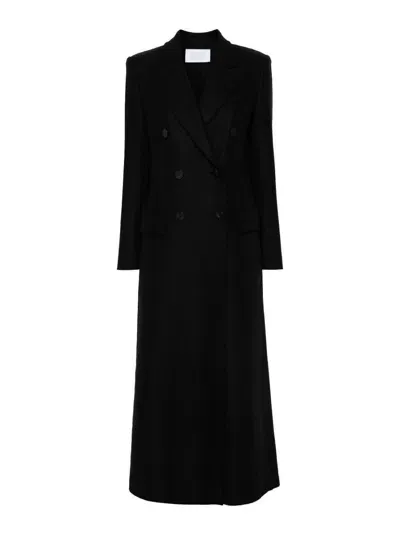 Harris Wharf London Long Coat In Black