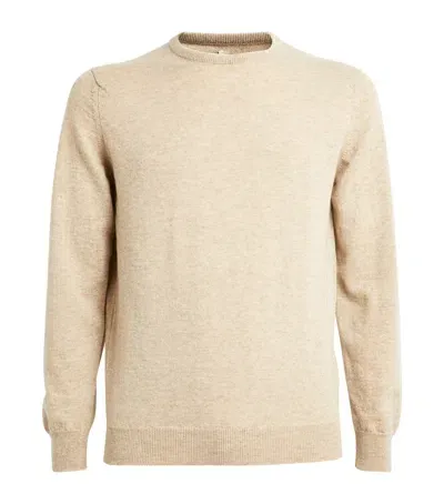 Harrods Cashmere Crew-neck Sweater In Gray