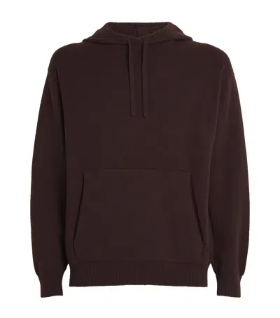 Harrods Cashmere Hoodie In Brown