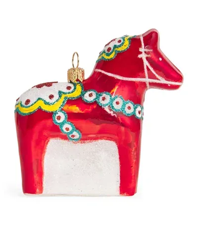 Harrods Dala Horse Tree Decoration In Red