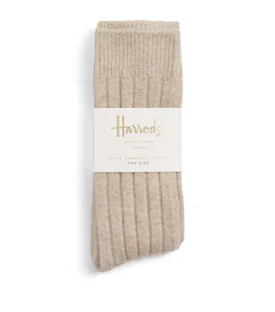 Harrods Men's Cashmere Socks In Beige