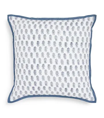 Harrods Of London Linen Toulon Cushion In Blue