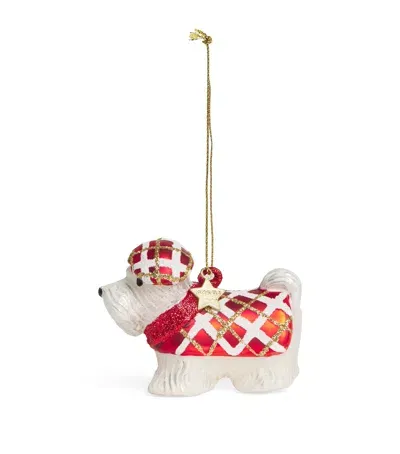 Harrods Scottish Terrier Tree Decoration In Red