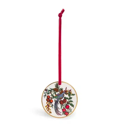 Harrods X Adam Ellis Flat Tree Decoration In Red