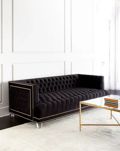 Haute House Grace Tufted Sofa In Ebony