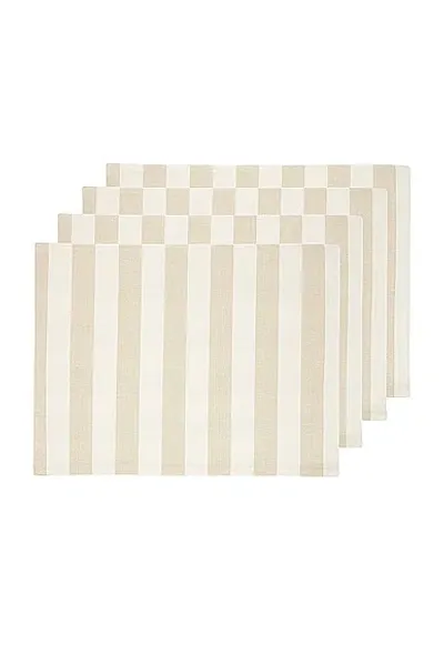 Hawkins New York Essential Striped Set Of 4 Placemats In White