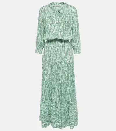 Heidi Klein Belle Mare Plage Printed Maxi Dress In Green