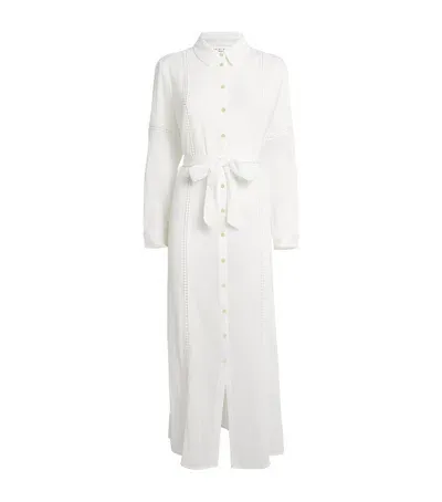 Heidi Klein Cotton Maxi Shirt Dress In White