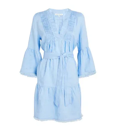 Heidi Klein Hydra Beach Kaftan Mini Dress In Blue