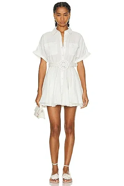 Hemant & Nandita Nera Belt Buckle Short Dress In White