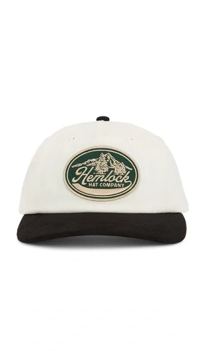 Hemlock Hat Co Alpine 5 Panel Hat In White