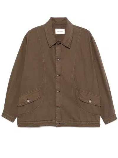 Henrik Vibskov Circle Denim Jacket In Brown