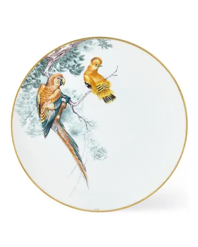 Pre-owned Hermes Carnets D' Equateur Birds Dinner Plate In Multi