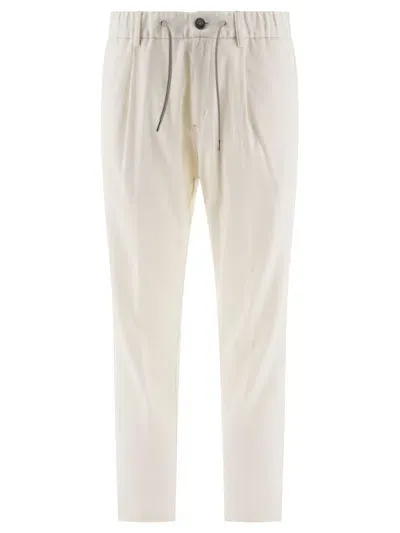 Herno Cashmere And Silk Trousers In White