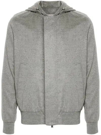 Herno Cashmere Jacket In 9433 Grigio Chiaro