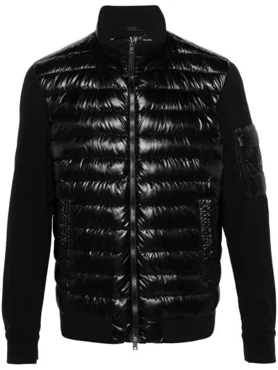 Herno Down-feather Panelled Jacket In Black