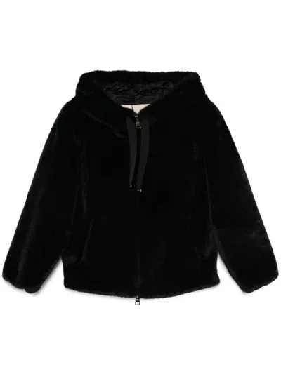 Herno Faux-fur Jacket In Black