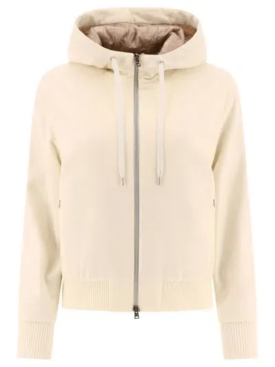 Herno Hoodie-style Down Jacket In White