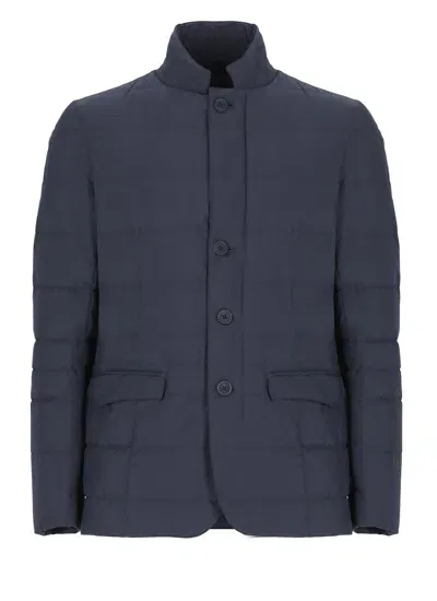 Herno Laminar Down Jacket In Blue