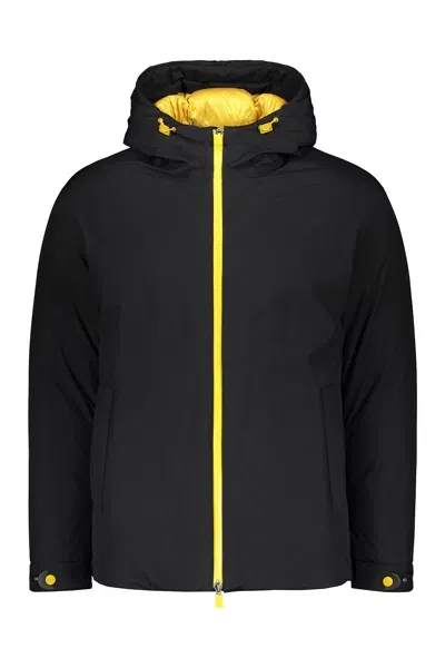 Herno Laminar Hooded Down Jacket In Black