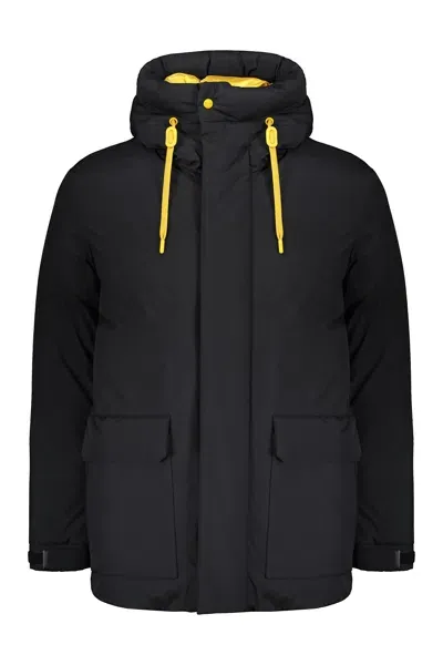 Herno Laminar Hooded Down Jacket In Black