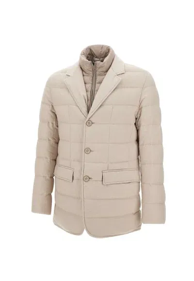 Herno Layered Quilted Jacket In White