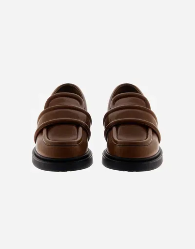 Herno Leather Moccasins In Brown