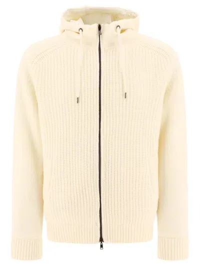 Herno Reversibile Sweater-style Jacket In White