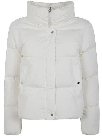 Herno Nylon Chamoix Short Down Jacket In White