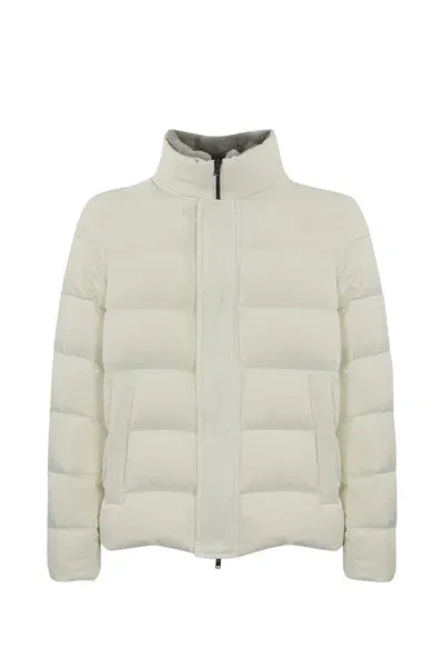 Herno Quilted Padded Jacket In White