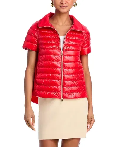 Herno Short Sleeve Down Jacket In Red